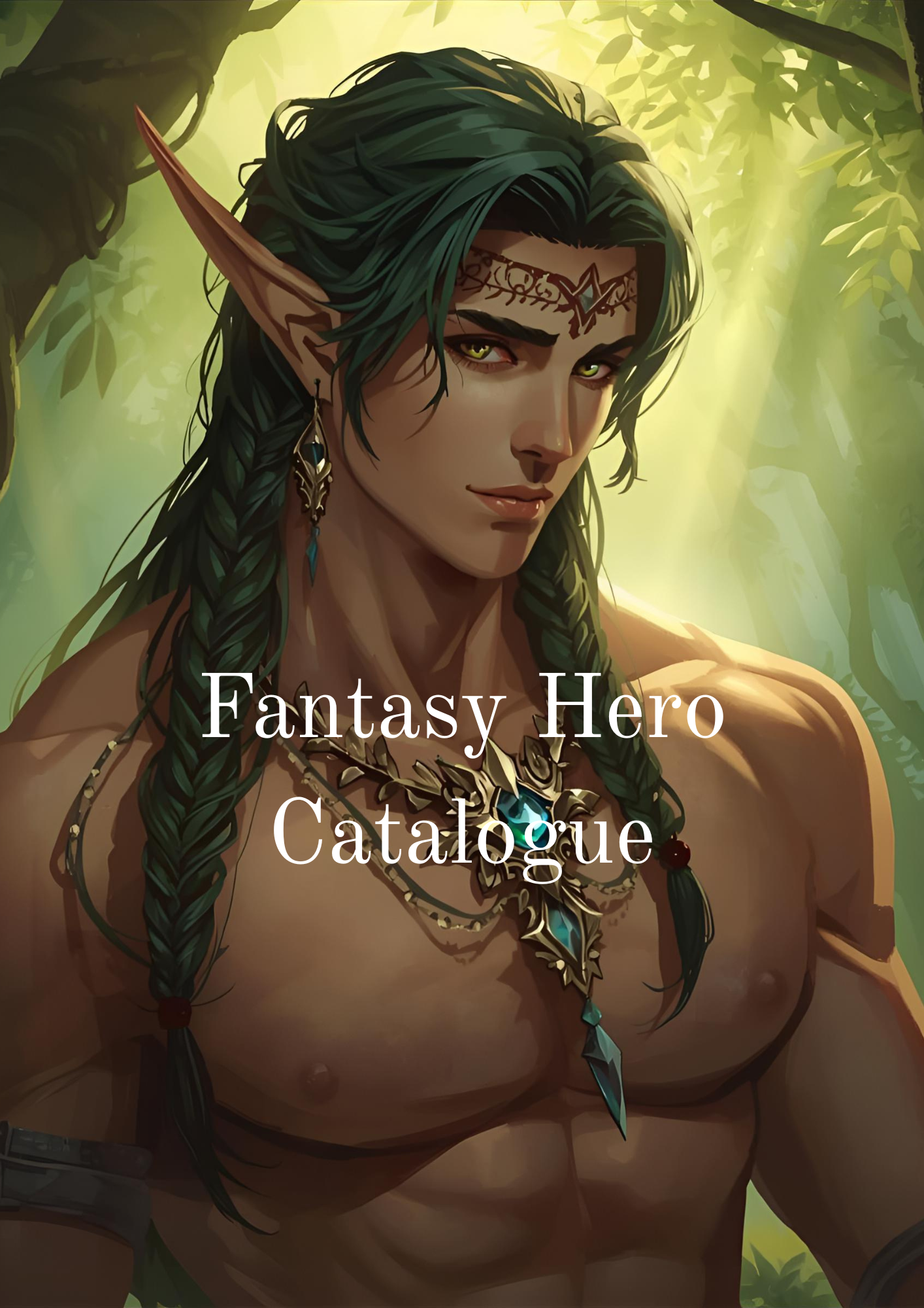 Fantasy Hero Catalogue – 50+ Male Character Images | Book Cover + RPG Art Bundleuct